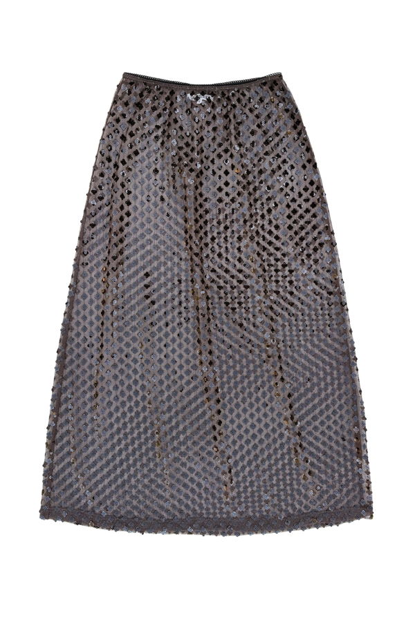 Ali Golden Sequin Midi Skirt