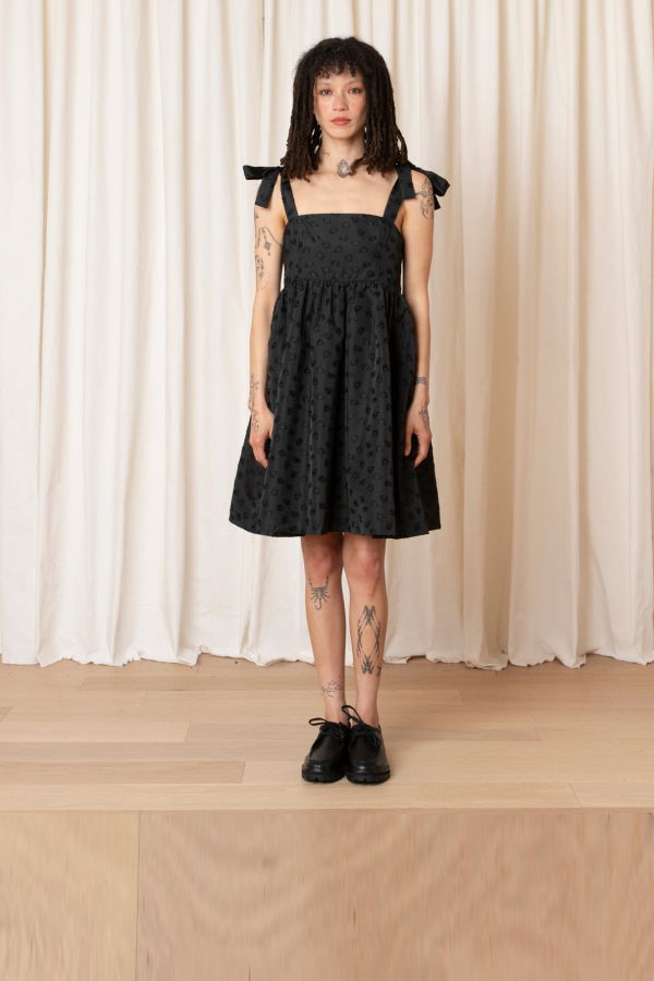 Ali Golden Short Tie Strap Dress
