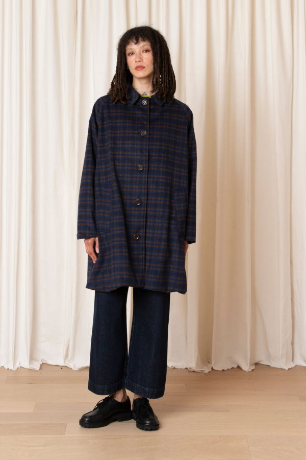 Ali Golden Short Wool Trench