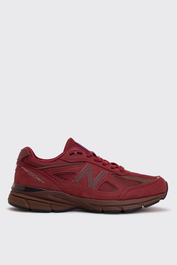 New Balance U990BR4 990v4 Running Shoes - Monarch Burgundy/Pumpernickel/Black