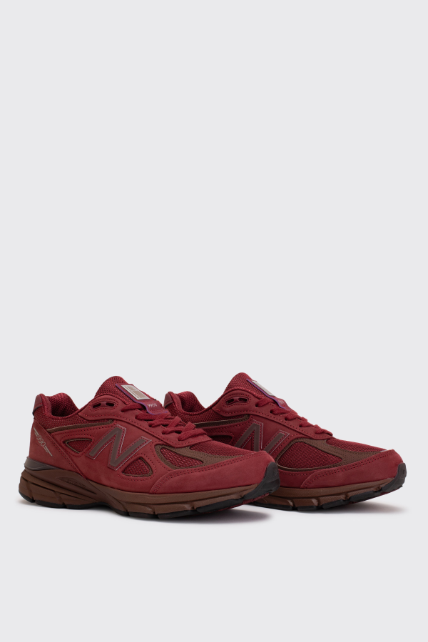 New Balance U990BR4 990v4 Running Shoes - Monarch Burgundy/Pumpernickel/Black