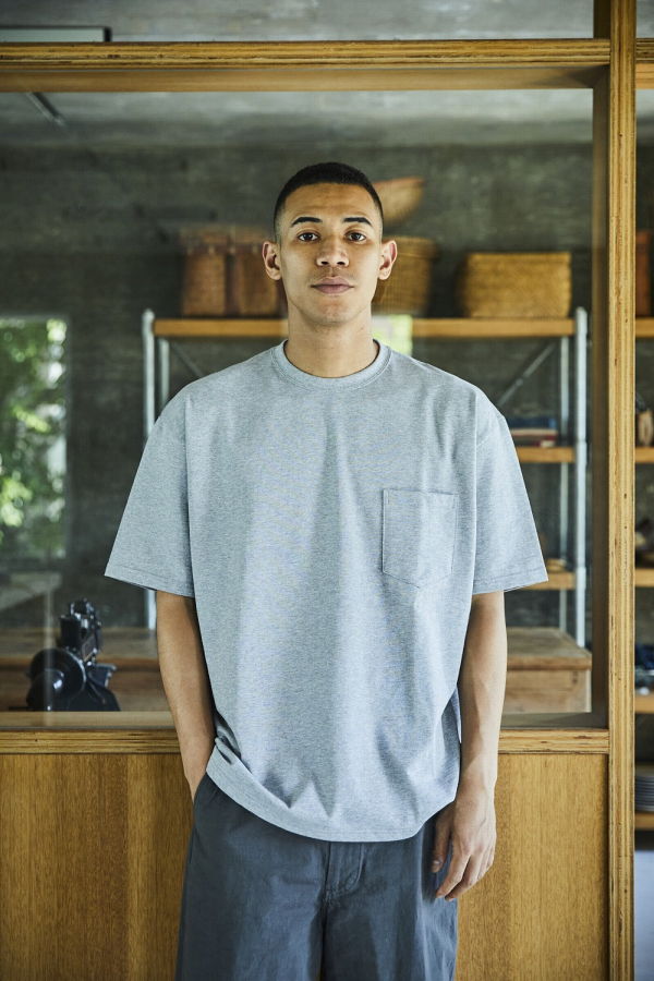 Orslow Sturdy Cotton Long-Sleeve T-Shirt with Pocket