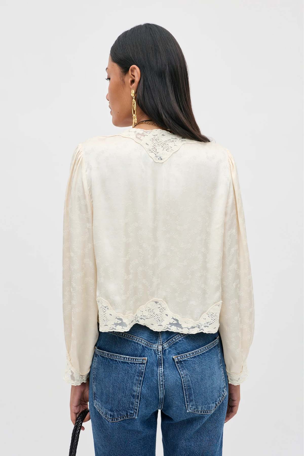 RIXO LONDON Tove Floral Trail Jacquard Top - Image 2 of 2