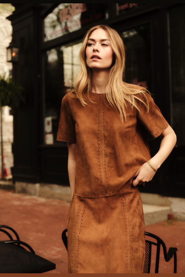 Cartolina Chloe Top - Chestnut