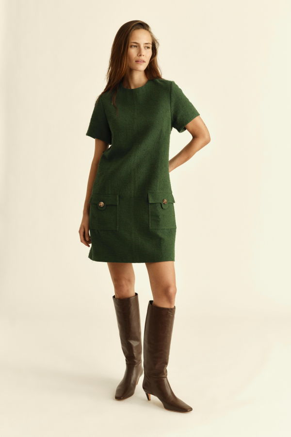 Cartolina Madison Short Sleeve Mini Dress