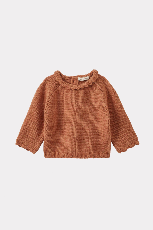 KIDS Caramel Edith Baby Merino Wool Jumper
