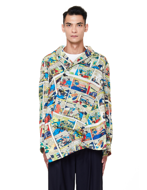 【COMME des GARÇONS HOMMEPLUS】05aw Jacket Comme Des Garcons Homme Plus Asymmetric Jacket - Comics Print