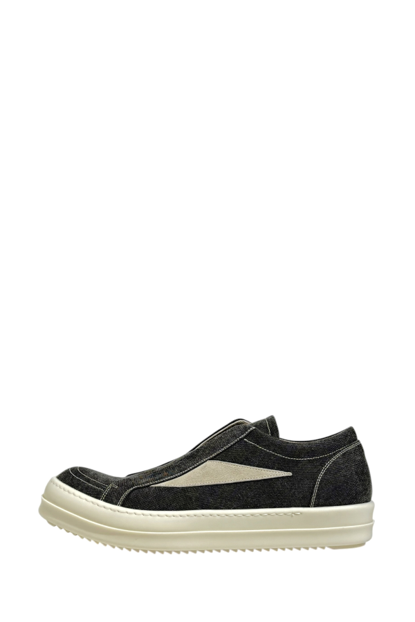 Rick Owens Laceless Sneaks - Washed Gravel