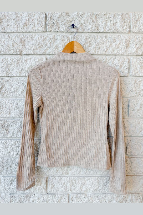 Veronica Beard Nadja Top - Oatmeal Melange