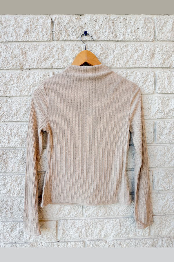 Veronica Beard Nadja Top - Oatmeal Melange