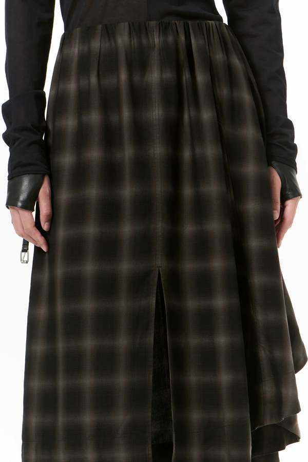 Our Legacy El Paso Check Saloon Tencel Fan Skirt