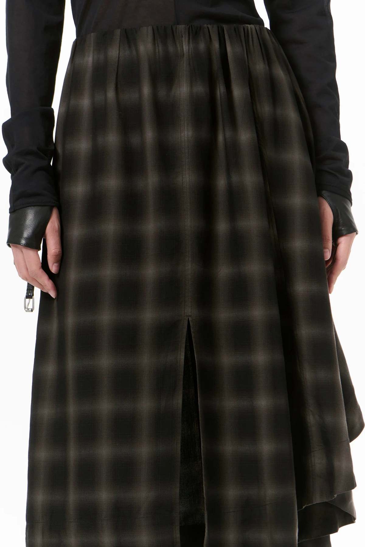 Our Legacy El Paso Check Saloon Tencel Fan Skirt - Image 3 of 3