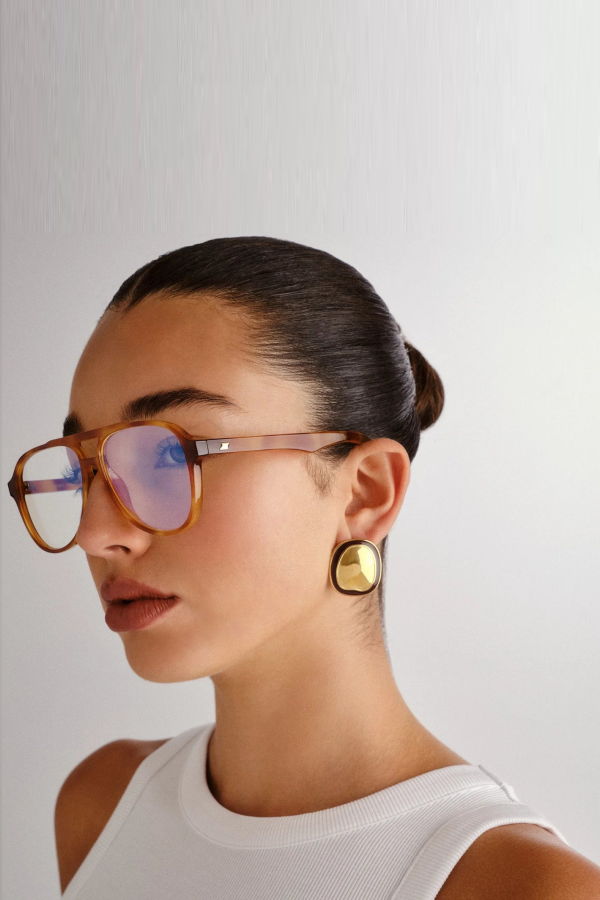 Le Specs Blue Light Tragic Magic Glasses - Vintage Tort