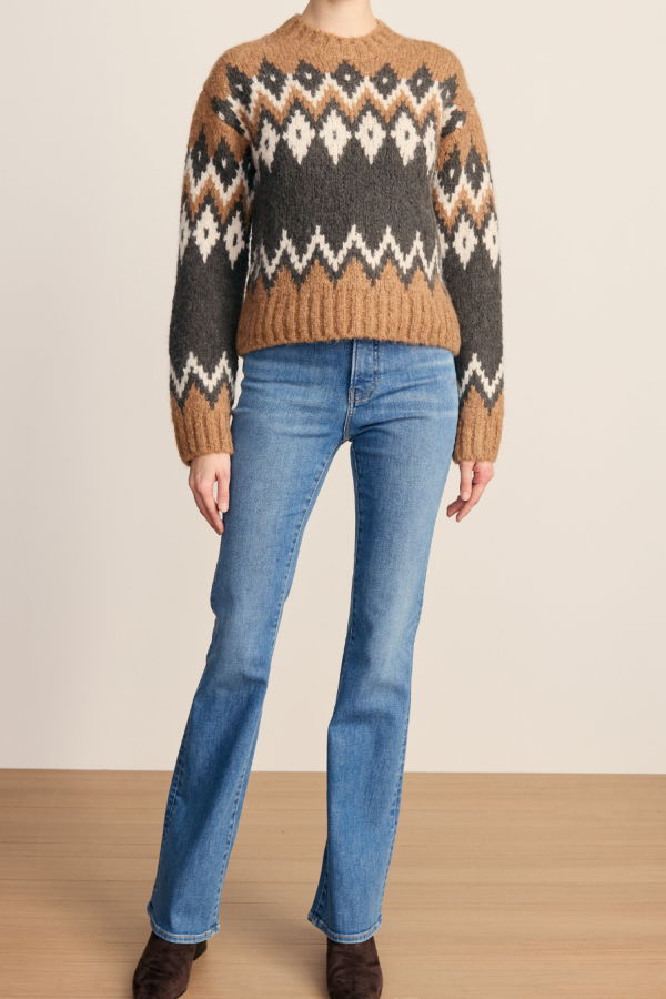Veronica Beard Jessalyn Pullover - Heritage Khaki Multi