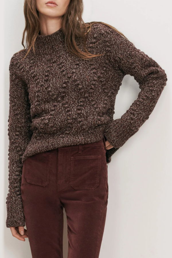 Veronica Beard Tati Pullover - Burgundy Multi