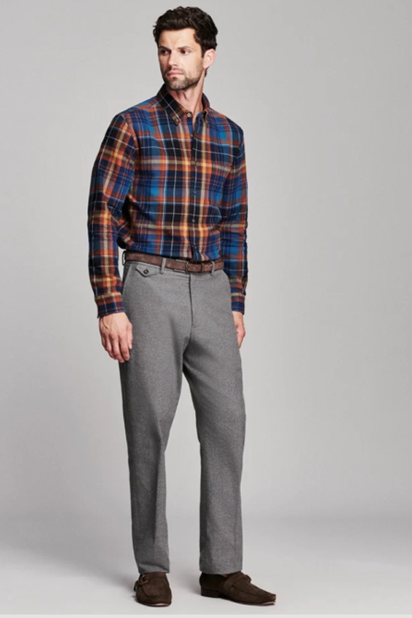 Billy Reid Micro Block Plaid Tuscumbia Shirt