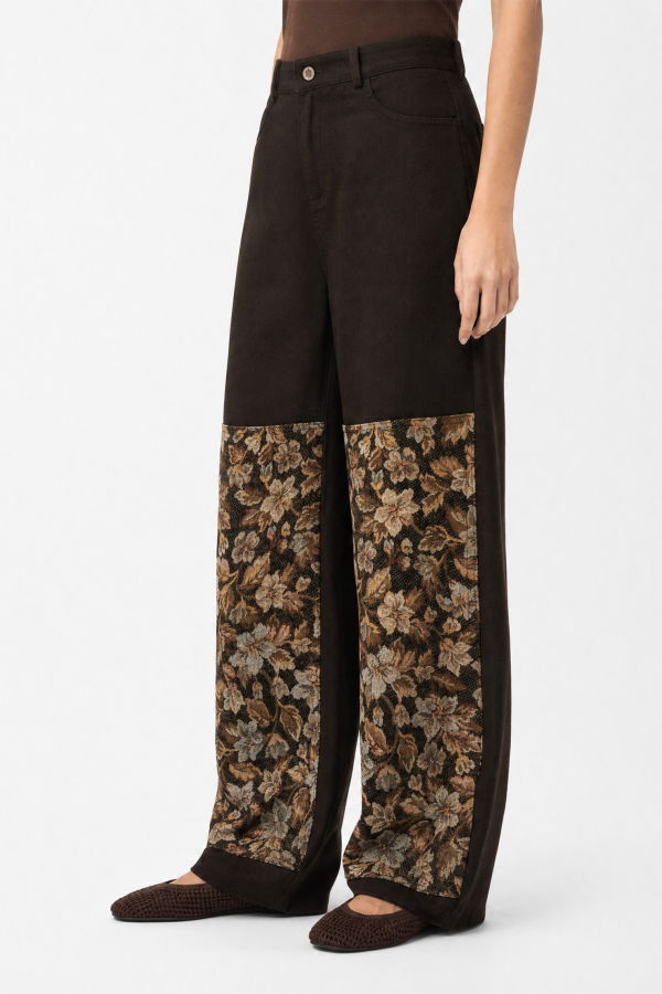 Carmen Says Hazel Floral Panel Trousers