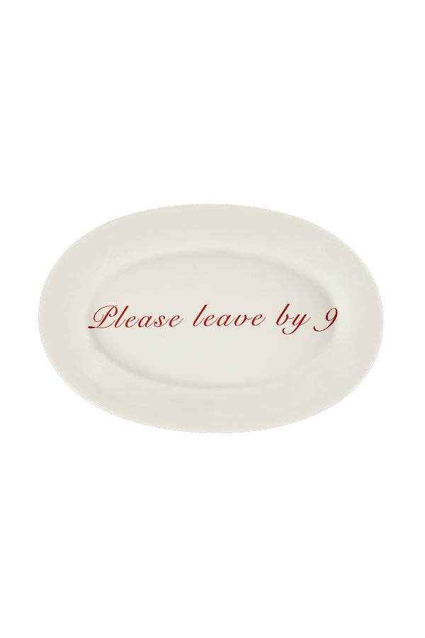 Anna + Nina Please Leave By 9 Serving Platter