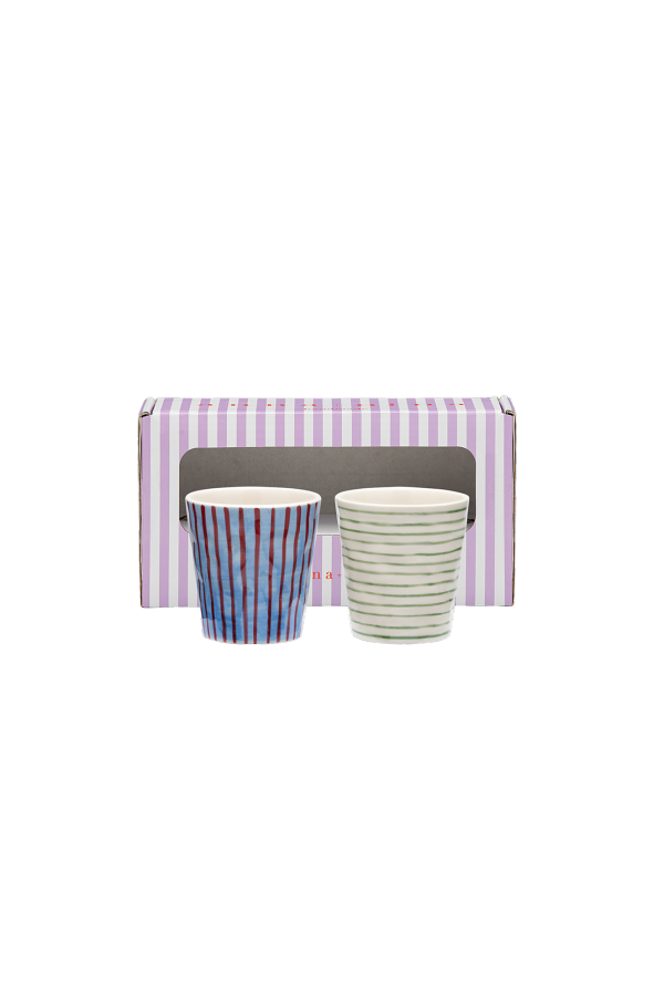 Anna + Nina Stripe Affair Coffee Cup Set of 2
