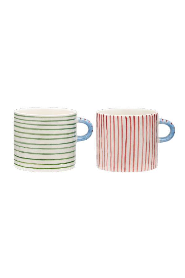 Anna + Nina Stripe Affair Tea Mug Set of 2