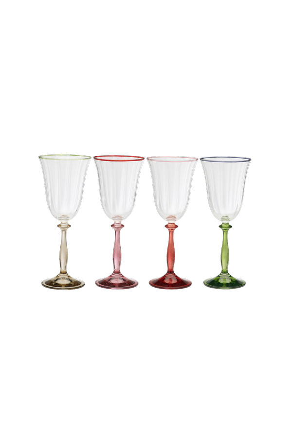 Anna + Nina Toasts & Tales Optic Wine Glass Set of 4