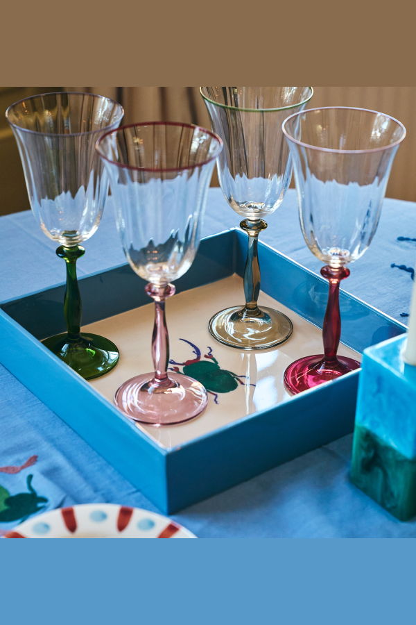 Anna + Nina Toasts & Tales Optic Wine Glass Set of 4