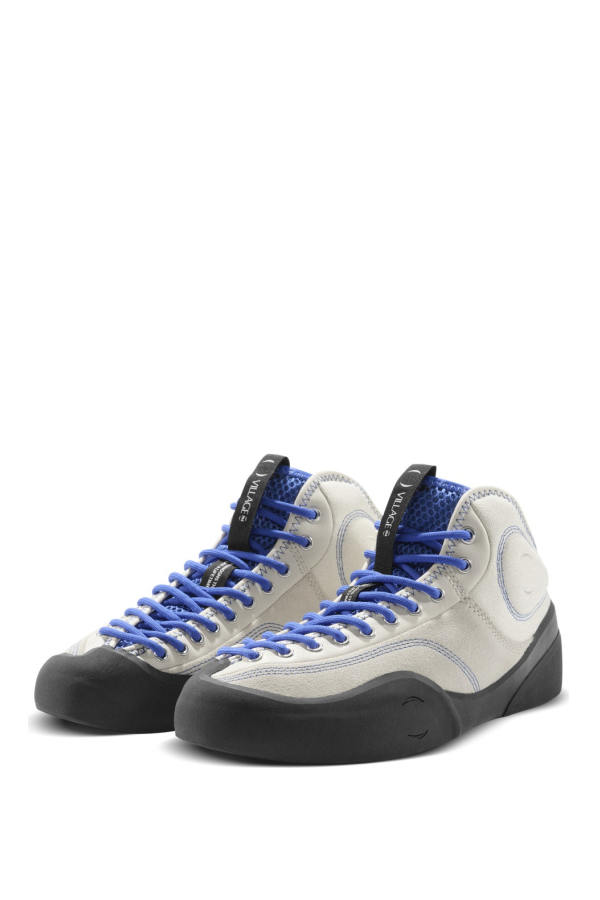 Village PM 1PM Leather Suede Canvas Mid-Top Sneakers