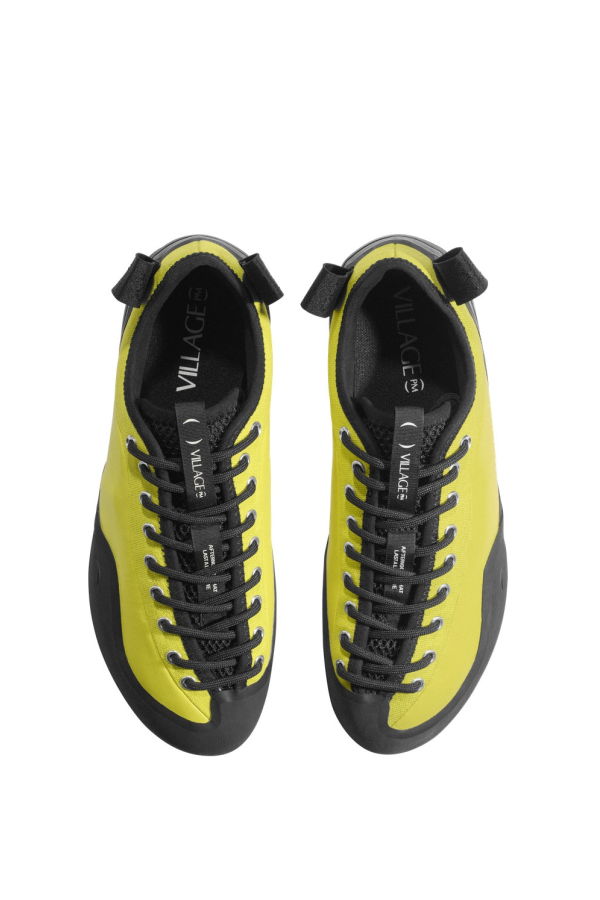 Village PM 1PM Leather Canvas Sneakers - Lime LTR/Natural Black