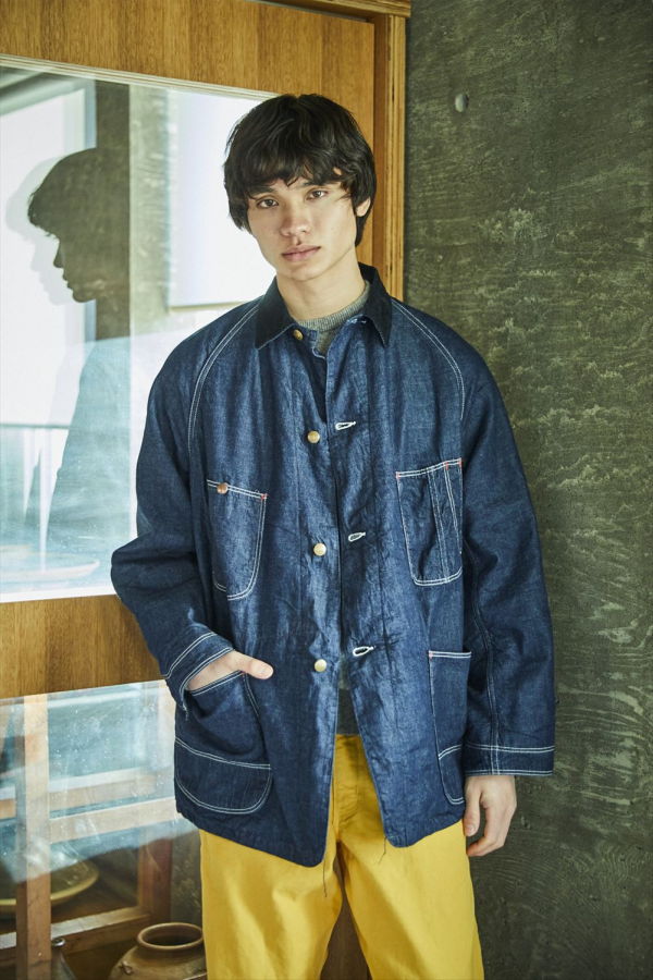 Orslow Wool Liner Relaxed Fit Denim Coverall One Wash