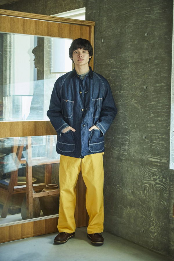 Orslow Wool Liner Relaxed Fit Denim Coverall One Wash