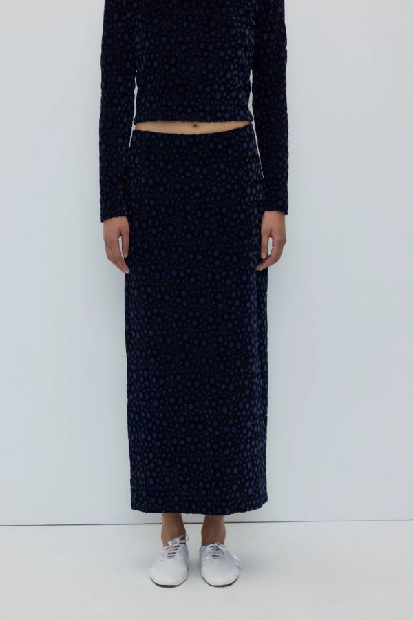 Rita Row Coppa Velvet Flocked Skirt