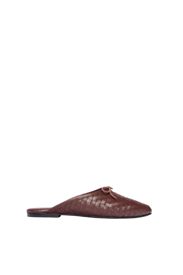 FRĒDA SALVADOR Cammie Woven Mule - Umber Woven Calf