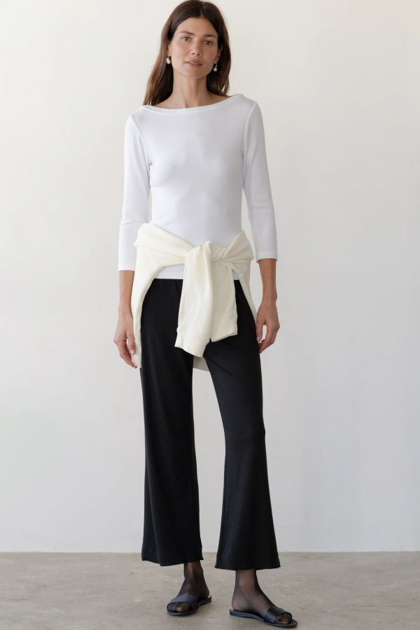 Donni. The Baby Rib Scallop Pant