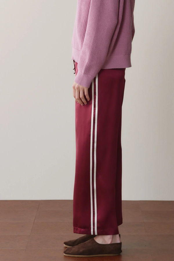 Donni. The Silk Stripe Crop Pant