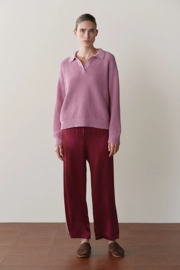 Donni. The Silk Stripe Crop Pant