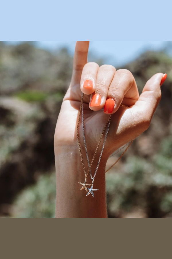 ATOLEA Starfish Necklace - Silver Color