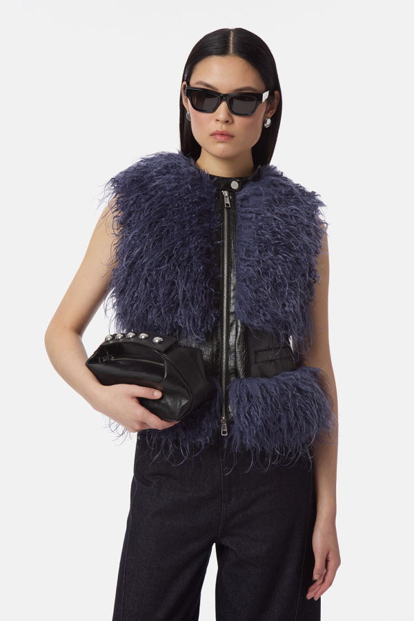 APPARIS Marfa Croc Pochette - Noir Croc