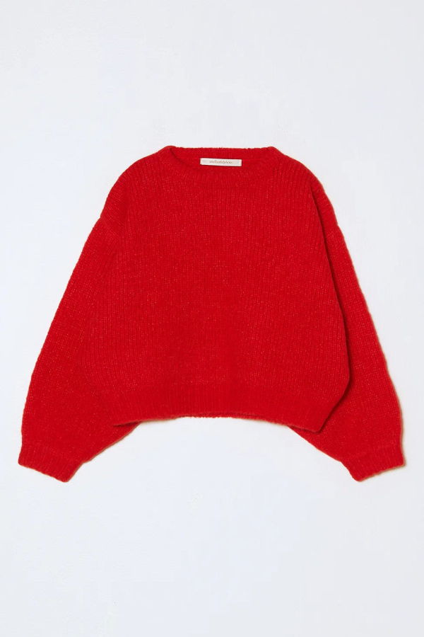 Atelier Delphine Balloon Sleeve Sweater - Coral