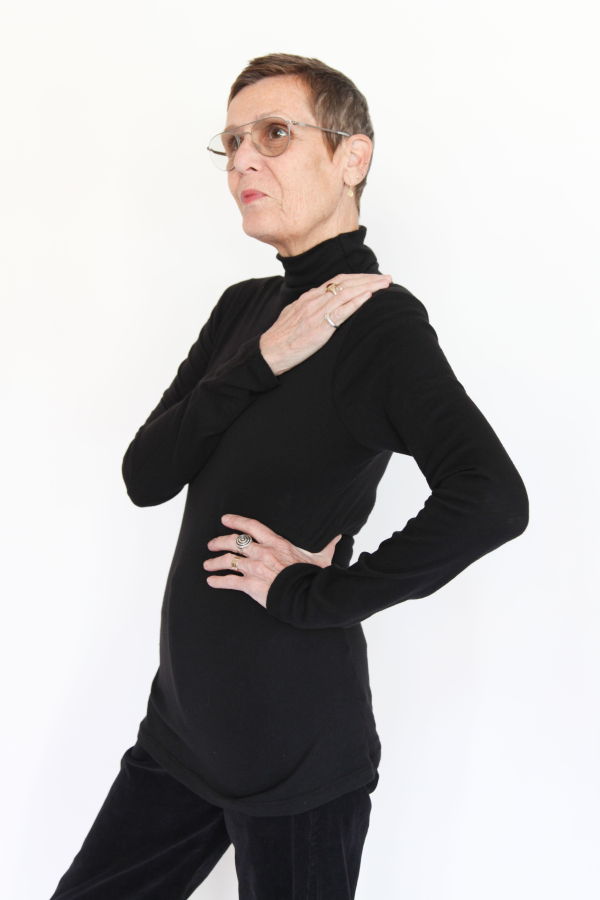 Black Crane Long Sleeve Turtleneck