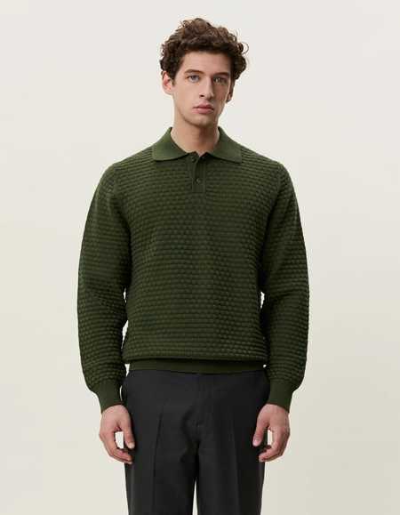 Stussy SWIRL STRIPE POLO - OLIVE/TAN | Garmentory