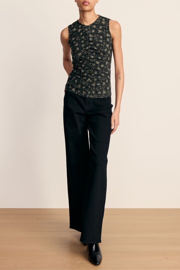 Veronica Beard Taylor High Rise Wide Leg Jeans - Onyx