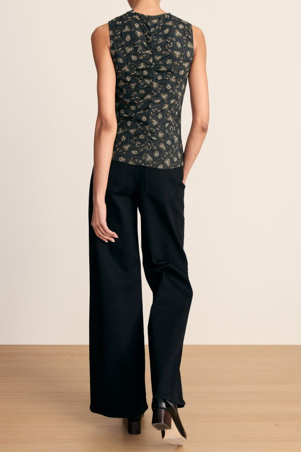 Veronica Beard Taylor High Rise Wide Leg Jeans - Onyx