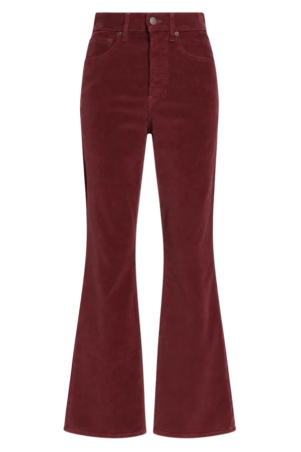 Veronica Beard Carson Cord Pants - Burgundy