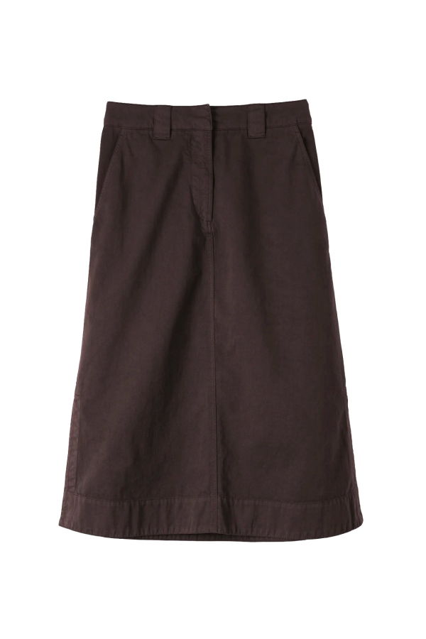 MHL by Margaret Howell Side Vent Skirt Irregular Spun Cotton