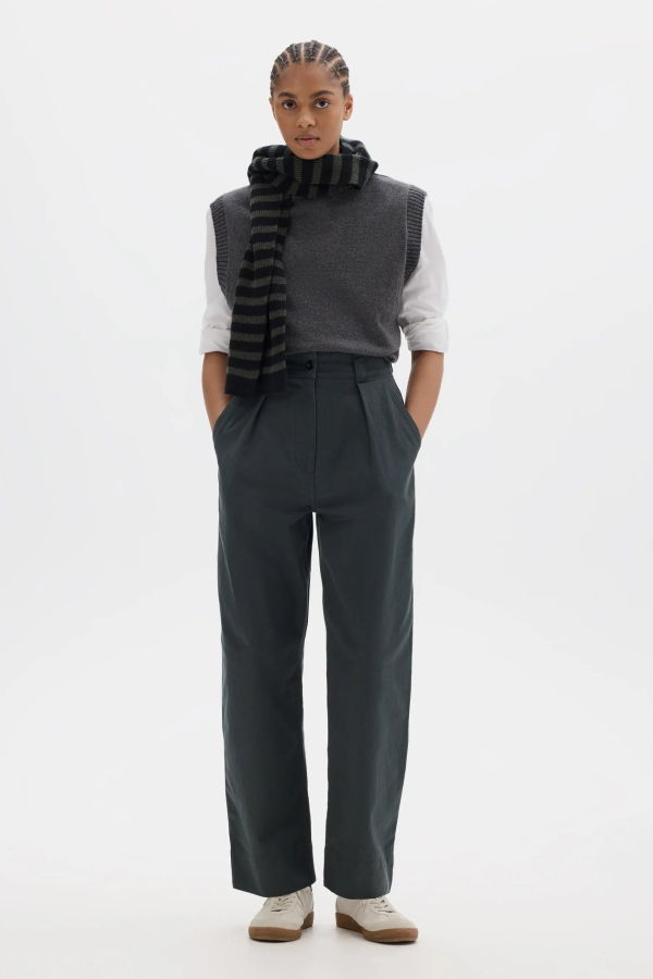 MHL by Margaret Howell Simple Pleat Soft Cotton Drill Trousers