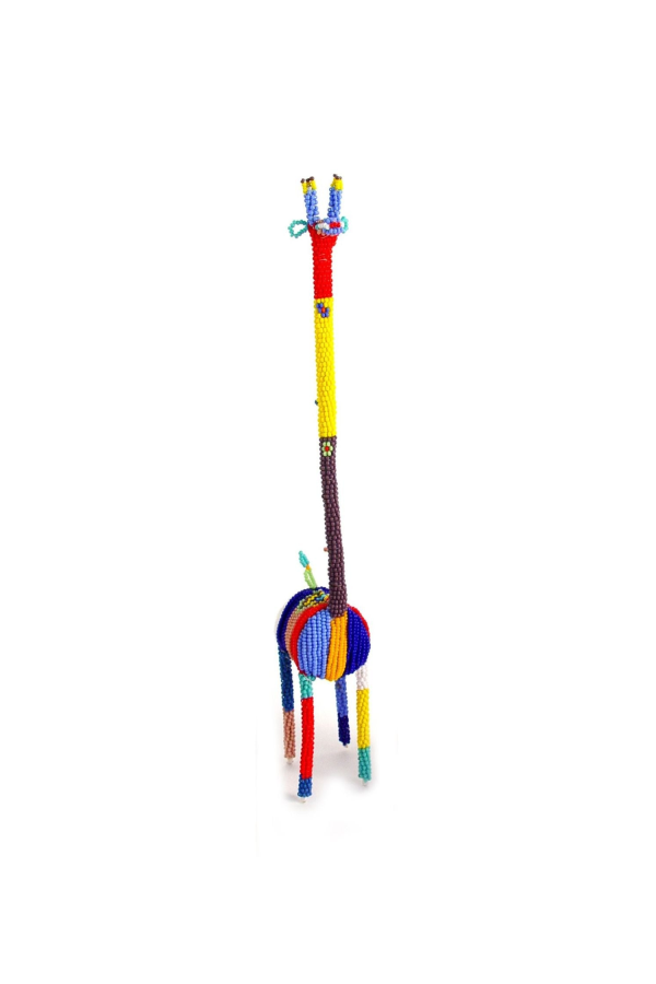 Mbare Small Beaded Giraffe - Multicolor