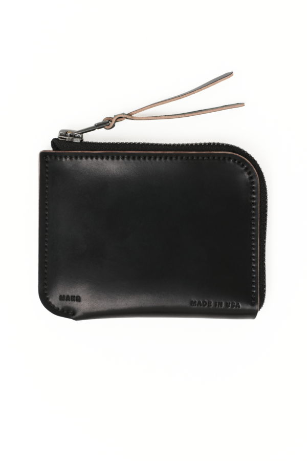 MAKR Cordovan Zip Luxe V2 B-Quality Wallet - Black