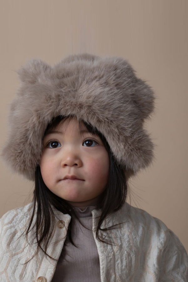 KIDS Donsje Cathelijn Hat - Taupe Teddy