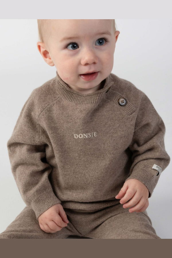KIDS Donsje Collyns Cashmere Wool Sweater - Dusty Brown