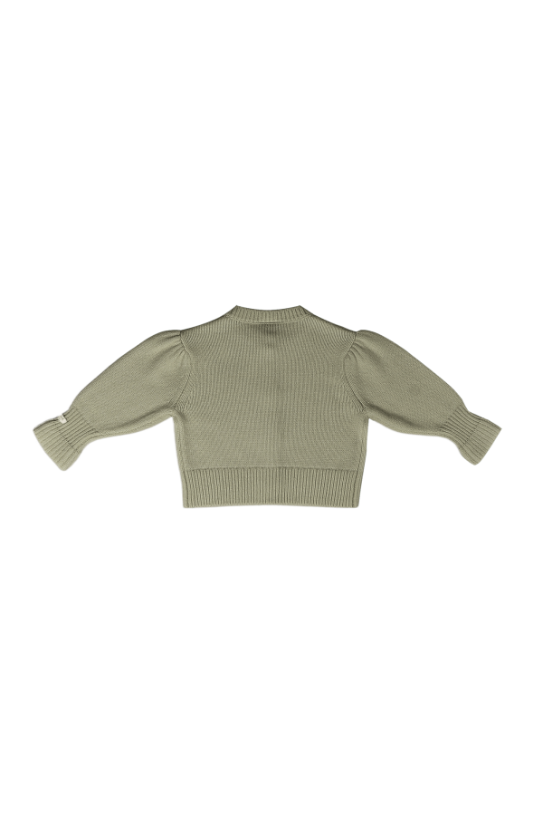 KIDS Donsje Dakote Cardigan - Dusty Green Metallic